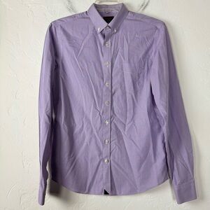 Untuckit Dress Shirt Button Down Top Knit Gingham Plaid‎ Print Speri Slim Cotton